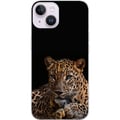 Miniatyrbild 1 av 3: Kompatibelt Mobilskal till Apple iPhone 14 Plus Stilren leopard i mörk kontrast med intensiva ögon – kraftfull och elegant djurdesign.