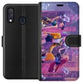 Miniatyrbild 1 av 3: Kompatibelt Plånboksfodral till Samsung Galaxy A40 Futuristisk K-Pop Demon Hunters girl group i neonstad med popkultur och mörk fantasykänsla