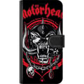 Pikkukuva 3 / 3: Yhteensopiva Lompakkokotelo Samsung Galaxy S23+ Motörhead-pääkallo punaisena ja mustana, hard rock -design klassisen metallin ja energian ystäville