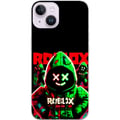 Miniatyrbild 1 av 3: Kompatibelt Mobilskal till Apple iPhone 14 Plus Roblox Shadow Squad Design mörk neoninspirerad stil med gröna och röda kontraster för en cool intensi