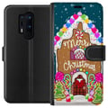 Miniatyrbillede 1 af 3: Kompatibel Tegnebogsetui til OnePlus 8 Pro Charmerende peberkagehus med farverigt slik, snedetaljer og teksten Merry Christmas – et hyggeligt motiv,