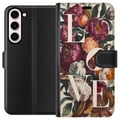Pikkukuva 1 / 3: Yhteensopiva Lompakkokotelo Samsung Galaxy S23+ Love-kukkakuvio pioneilla vintage-tyyliin, romanttinen ja lämmin design sinulle, joka rakastat klassi