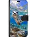 Miniatyrbillede 3 af 3: Kompatibel Tegnebogsetui til OnePlus 8 Pro Säl Hav Simmande Djurmotiv Natur Vattenmotiv Blå Design