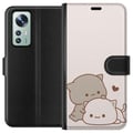 Miniatyrbillede 1 af 3: Kompatibel Tegnebogsetui til Xiaomi 12 Kawaii Søde Katte
