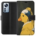 Pikkukuva 1 / 3: Yhteensopiva Lompakkokotelo Xiaomi 12 Pro Tyylikäs Ankka