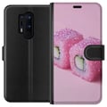 Miniatyrbilde 1 av 3: Kompatibelt Lommeboketui til OnePlus 8 Pro Sushi plakat rosa glitter kawaii japansk mat rull ris fisk estetisk mattedesign søt Japan kunst