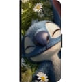 Miniatyrbild 2 av 2: Kompatibelt Plånboksfodral till Samsung Galaxy A20s Busig blå fantasivarelse mot mörk bakgrund humoristiskt uttryck