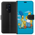 Miniatyrbillede 1 af 3: Kompatibel Tegnebogsetui til OnePlus 8 Pro The Simpsons-familieportræt med Homer, Marge, Bart, Lisa og Maggie, ikonisk tegnet motiv