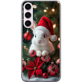 Pikkukuva 1 / 3: Yhteensopiva Puhelinkuori Samsung Galaxy S23+ Joulukani tonttulakilla söpö pupu talvi punaiset koristeet juhlava kawaii joulu kodikkaat valot juliste