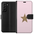 Miniatyrbillede 1 af 3: Kompatibel Tegnebogsetui til Samsung Galaxy S21+ 5G Leopard stjerne