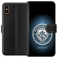 Miniatyrbild 1 av 3: Kompatibelt Plånboksfodral till Apple iPhone X Manchester City fotboll Erling Haaland blå klubbdesign illustration
