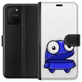 Miniatyrbild 1 av 3: Kompatibelt Plånboksfodral till Samsung Galaxy S10 Lite Blå cartoonfigur med öppet uttryck och stora ögon i rolig och lättsam illustration