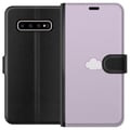 Miniatyrbild 1 av 3: Kompatibelt Plånboksfodral till Samsung Galaxy S10+ Lila Moln – minimalistiskt moln på lila bakgrund