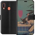 Miniatyrbilde 1 av 2: Kompatibelt Lommeboketui til Samsung Galaxy A20e Katt ferie