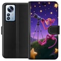 Miniatyrbild 1 av 3: Kompatibelt Plånboksfodral till Xiaomi 12 Pro Pink Panther Stars med den rosa pantern bland stjärnor ett retro och charmigt motiv