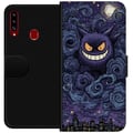 Miniatyrbild 1 av 2: Kompatibelt Plånboksfodral till Samsung Galaxy A20s Pokémon Gengar illustration – Mörkt motiv med stjärnhimmel och stadskonst