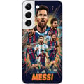 Miniatyrbild 1 av 3: Kompatibelt Mobilskal till Samsung Galaxy S22 5G Messi poster Argentina Barcelona fotboll legend GOAT World Cup number 10 soccer player retro art