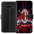 Miniatyrbild 1 av 3: Kompatibelt Plånboksfodral till Samsung Galaxy S10+ AC Milan
