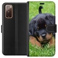 Miniatyrbillede 1 af 3: Kompatibel Tegnebogsetui til Samsung Galaxy S20 FE Rottweilerhvalp med store øjne, bløde farver og tydelige detaljer, naturinspireret og charmerende