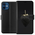 Miniatyrbilde 1 av 3: Kompatibelt Lommeboketui til Apple iPhone 12 Luksuriøs Jordbær