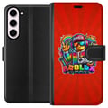 Pikkukuva 1 / 3: Yhteensopiva Lompakkokotelo Samsung Galaxy S23+ Roblox-hahmo peliohjaimella ja sateenkaaren väreillä, eloisa pelidesign peliharrastajille