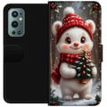 Miniatyrbillede 1 af 3: Kompatibel Tegnebogsetui til OnePlus 9 Pro Julebjørn rød hue sød bjørn lille gran kawaii hyggelig vinter skov festlig jul kunstplakat