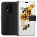 Miniatyrbild 1 av 3: Kompatibelt Plånboksfodral till OnePlus 8 Pro Bin och honungskakor i gyllene färger naturinspirerad design med varm ton och sommarkänsla