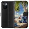 Miniatyrbilde 1 av 3: Kompatibelt Lommeboketui til Xiaomi Redmi 10 Stitch Disney-figur med tropisk strandmotiv