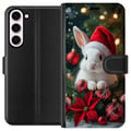 Pikkukuva 1 / 3: Yhteensopiva Lompakkokotelo Samsung Galaxy S23+ Joulukani tonttulakilla söpö pupu talvi punaiset koristeet juhlava kawaii joulu kodikkaat valot julis