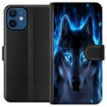 Pikkukuva 1 / 3: Yhteensopiva Lompakkokotelo Apple iPhone 12 mini Susi
