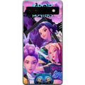 Pikkukuva 1 / 3: Yhteensopiva Puhelinkuori Google Pixel 6a K-Pop Demon Hunters -animevaikutteinen futuristinen kaupunki, jossa on kolme sankaritarta ja purppuranväris