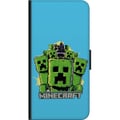 Miniatyrbilde 3 av 3: Kompatibelt Lommeboketui til OnePlus 9 Pro Minecraft Creeper-armé i tegneseriestil – grønn Creeper-illustrasjon med klassisk Minecraft-tema for fans