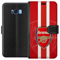Miniatyrbild 1 av 2: Kompatibelt Plånboksfodral till Samsung Galaxy S8 Arsenal logga med rödvit bakgrund klassisk fotballdesign för klubbens riktiga fans
