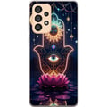 Pikkukuva 1 / 3: Yhteensopiva Puhelinkuori Samsung Galaxy A33 5G Symbolinen käsiä esittävä kuvitus, jossa on silmä, kukka ja valo