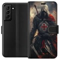 Miniatyrbild 1 av 3: Kompatibelt Plånboksfodral till Samsung Galaxy S21+ 5G Templar knight korsriddare crusader warrior medieval armor cross svärd fantasy fighter poster