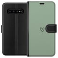Miniatyrbilde 1 av 3: Kompatibelt Lommeboketui til Samsung Galaxy S10 Hjerte Grønt