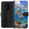 Miniatyrbillede 1 af 3: Kompatibel Tegnebogsetui til OnePlus 8 Pro Säl Hav Simmande Djurmotiv Natur Vattenmotiv Blå Design