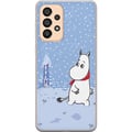 Pikkukuva 1 / 3: Yhteensopiva Puhelinkuori Samsung Galaxy A33 5G Hahmo seisoo rauhallisessa talvimaisemassa, jossa sataa lunta. Siniset sävyt ja kuu luovat rauhaa, ha