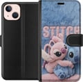 Miniatyrbilde 1 av 3: Kompatibelt Lommeboketui til Apple iPhone 13 mini De lodne Stitch og Angel klemmer hverandre på et mykt, pelsaktig underlag med pastellfarger som ska
