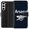 Pikkukuva 1 / 3: Yhteensopiva Lompakkokotelo Samsung Galaxy S23+ Arsenal-logo tummansinisenä ja valkoisena, klassinen jalkapalloaihe Premier League -faneille