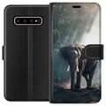 Miniatyrbild 1 av 3: Kompatibelt Plånboksfodral till Samsung Galaxy S10+ Elefant