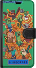 Pikkukuva 3 / 3: Yhteensopiva Lompakkokotelo Samsung Galaxy S21+ 5G Minecraft