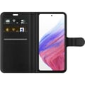 Miniatyrbilde 2 av 3: Kompatibelt Lommeboketui til Samsung Galaxy A53 5G Stitch med roser i romantisk tegneseriestil mot stripete bakgrunn