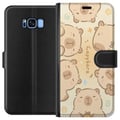 Miniatyrbillede 1 af 3: Kompatibel Tegnebogsetui til Samsung Galaxy S8 Søde kapivarer i pasteldesign – nuttede flodsvin i bløde farver, en sød og varm stil med charme og leg