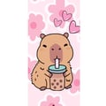 Miniatyrbillede 4 af 4: Kompatibel Tegnebogsetui til Apple iPhone 13 Pro Kawaii Capybara Hjerte Anime Stil Sød Design Dyremotiv TikTok Populær Gave Pige