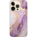 Pikkukuva 1 / 3: Yhteensopiva Puhelinkuori Apple iPhone 14 Pro Marmori Violetti Kulta