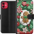 Pikkukuva 1 / 3: Yhteensopiva Lompakkokotelo Apple iPhone 11 joulu piparkakku juliste piparkakku joulukeksit joulukuusi makeiset herkut joulumotiivi retrodesign