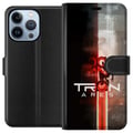 Miniatyrbillede 1 af 4: Kompatibel Tegnebogsetui til Apple iPhone 13 Pro Tron Ares elektrisk gitterstil, moderne sci-fi-design med stærke farver, lyseffekter og digital stem