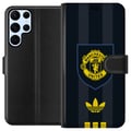Pikkukuva 1 / 3: Yhteensopiva Lompakkokotelo Samsung Galaxy S22 Ultra 5G Manchester United juliste Adidas vaakuna jalkapalloseura Premier League logo keltainen musta