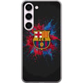 Miniatyrbild 1 av 3: Kompatibelt Mobilskal till Samsung Galaxy S23 Barcelona Splash Art med FC Barcelonas emblem i blått och rött perfekt för fotbollsfans